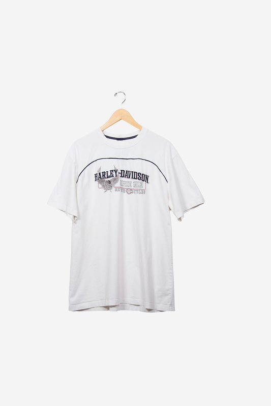 Harley Davidson y2k White Embroidered Eagle Tee