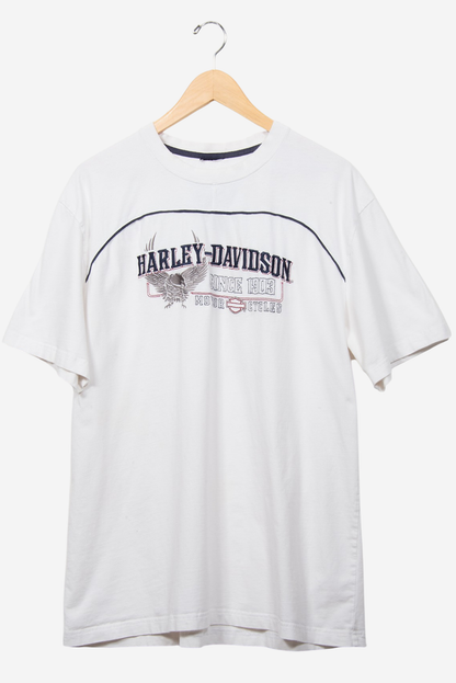 Harley Davidson y2k White Embroidered Eagle Tee